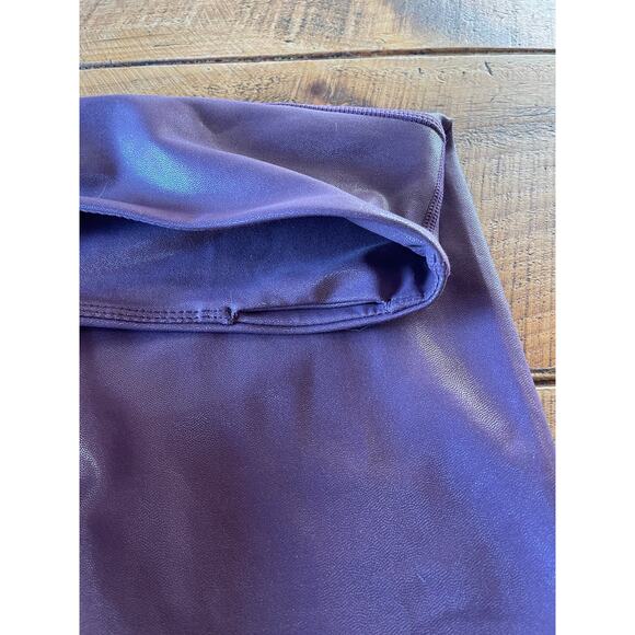 Womens Zyia Active Purple Metallic Soft‎ Cropped Workout Leggings Size 12 - Picture 6 of 9